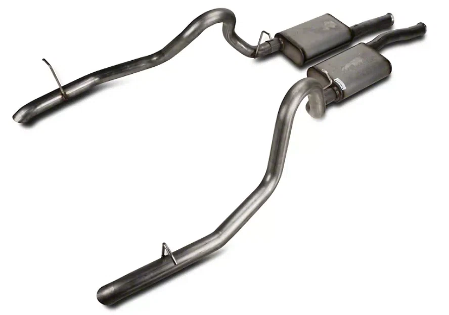 Cat Back Exhaust System 87-93 Mustang GT Split Rear Dual Exit 2.5 in